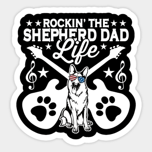 Rocking The German Shepherd Dad Life Dog Lover Sticker